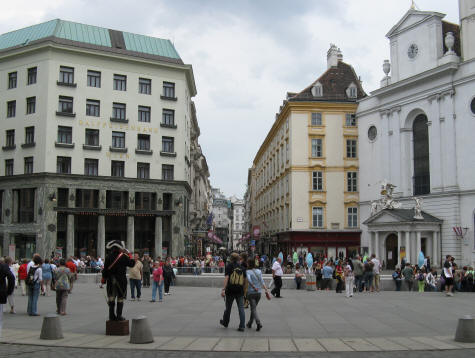 Michaelerplatz in Vienna Austria
